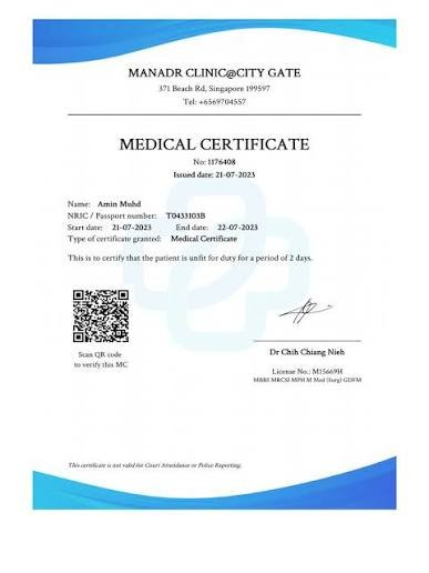 Certificate 1